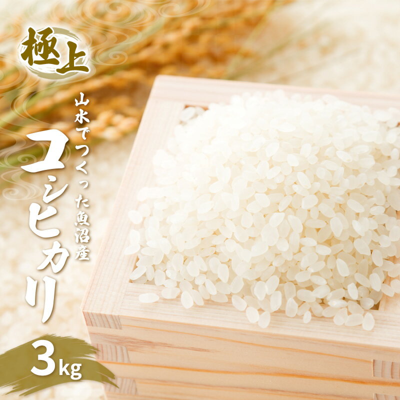 【ふるさと納税】【令和7年産 新米先行受付】極上 山水でつくった魚沼産コシヒカリ（精米）3kg 魚沼市 米 お米 ブランド米 お取り寄せ　お届け：2025年10月中旬より順次発送