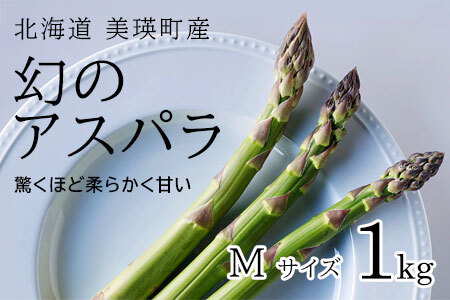【令和8年産先行予約】美瑛町幻のアスパラ 本山農場のラスノーブル（グリーンアスパラ）Mサイズ 1kg アスパラ | アスパラ アスパラ アスパラ アスパラ アスパラ アスパラ[012-182]