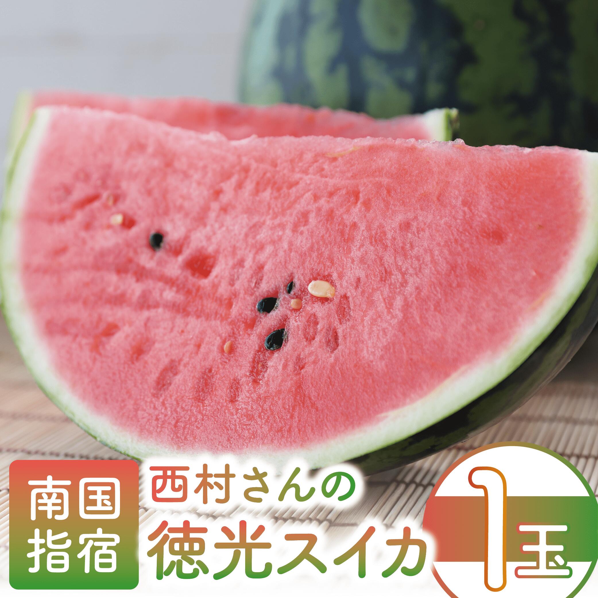 【ふるさと納税】＜期間限定＞西村さんのこだわり徳光スイカ(大玉1玉・6kg以上) 鹿児島 指宿 スイカ すいか 西瓜 徳光スイカ 指宿スイカ 果物 フルーツ 旬 夏 国産【中園久太郎商店】