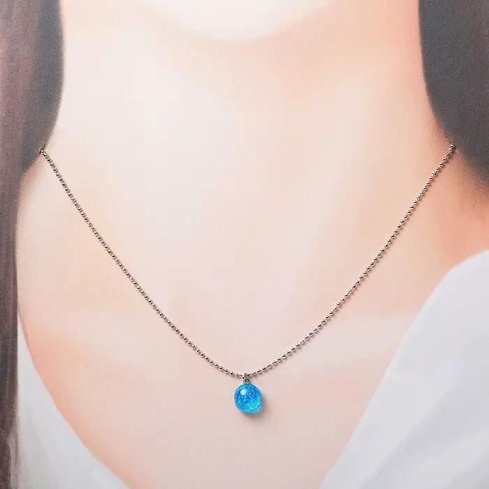 ジュエリー ネックレス アクセサリー 湖水 ガラス細工 首飾り ハンドメイド 手作り ジュエリー ネックレス アクセサリー ガラス 北海道 2463