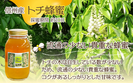 信州産蜂蜜ペアセット（トチ・百花 各1.2kg）