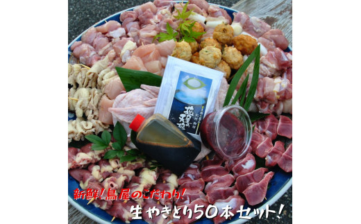 焼き鳥屋が作る【本格焼き鳥お任せセット５０本】【特製タレ付き】