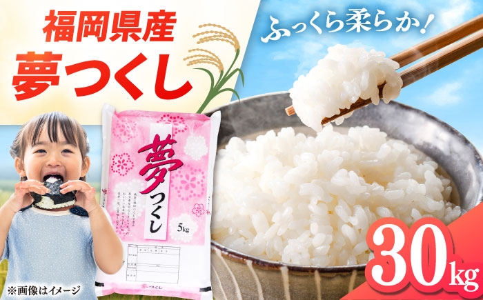 
                  【令和8年度産 新米！】福岡県産米 夢つくし 30kg (5kg×6袋) 精米  ▼米 30kg  5kg 5キロ 福岡 県産米 お米 こめ コメ 桂川町/有限会社ファインリョーコク [ADCE004]
                