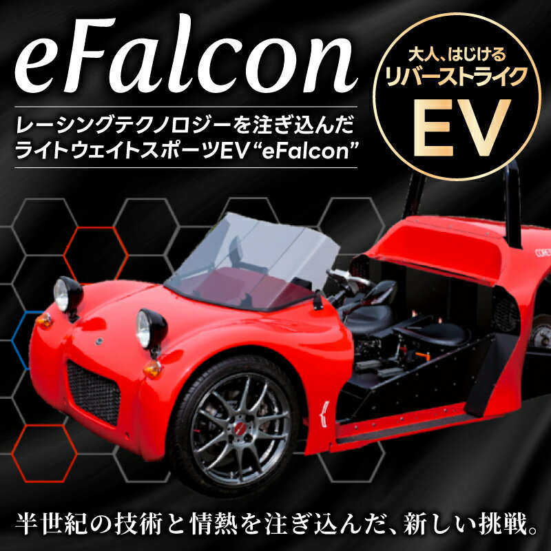 【ふるさと納税】ライトウェイトスポーツEV eFalcon イーファルコン 側車付（軽）二輪自動車 電気自動車 岡山 総社 999-006