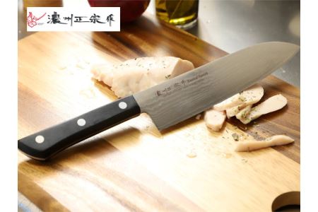濃州正宗作 ダマスカス 三徳包丁 H10-76