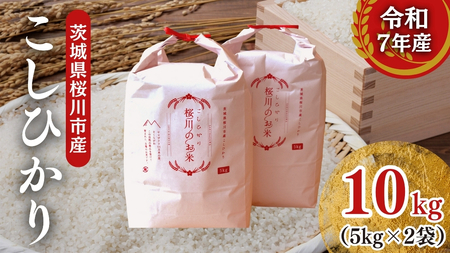 《 令和8年産 》 桜川市産 こしひかり 10kg 新米 先行予約 茨城県 桜川市 米 お米 白米 コメ ごはん 精米 コシヒカリ 国産 限定 銘柄米 [SC050sa]