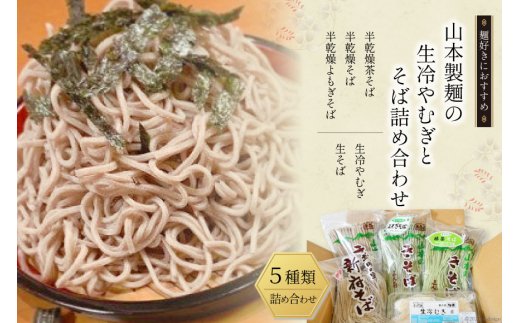 33-4.山本製麺の生冷やむぎとそば詰め合わせ [山本製麺所 山梨県 韮崎市 20743397] 冷やむぎ そば ソバ 蕎麦 麺 麺類