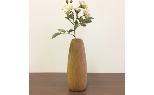 
                  【木製フラワーベース　オーク材　fv011-OAK】オイルフィニッシュ 一輪差し 花瓶 木製 小物 置物 MUKU屋 MUFactory
                