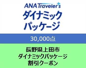 長野県上田市 ANAトラベラーズダイナミックパッケージ割引クーポン30,000点分