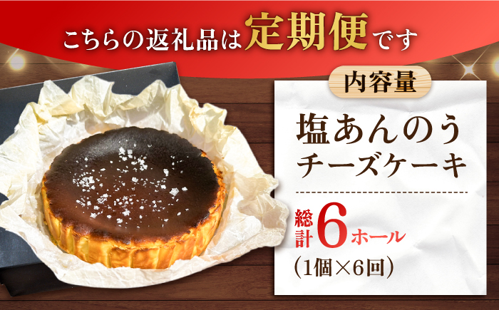 【全6回定期便】【ヒルナンデスで紹介されました！】 五島列島 チーズケーキ 塩あんのう【虎屋】 [RBA018]