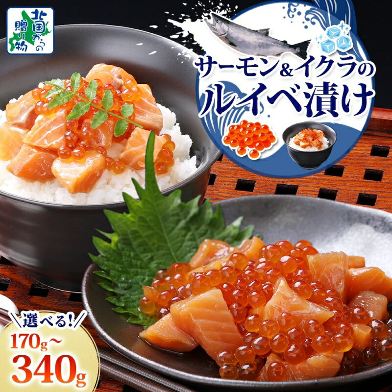 【ふるさと納税】特製 醤油 タレ サーモン いくら ルイベ漬け 小分け 85g 選べる 内容量 170g / 255g / 340g 食べきりサイズ 海鮮丼 手巻き ちらし 寿司 おつまみ 晩酌 お酒のあて ご飯のお供 北国からの贈り物 海鮮 水産加工品 お取り寄せグルメ 大阪府 泉佐野市 送料無料