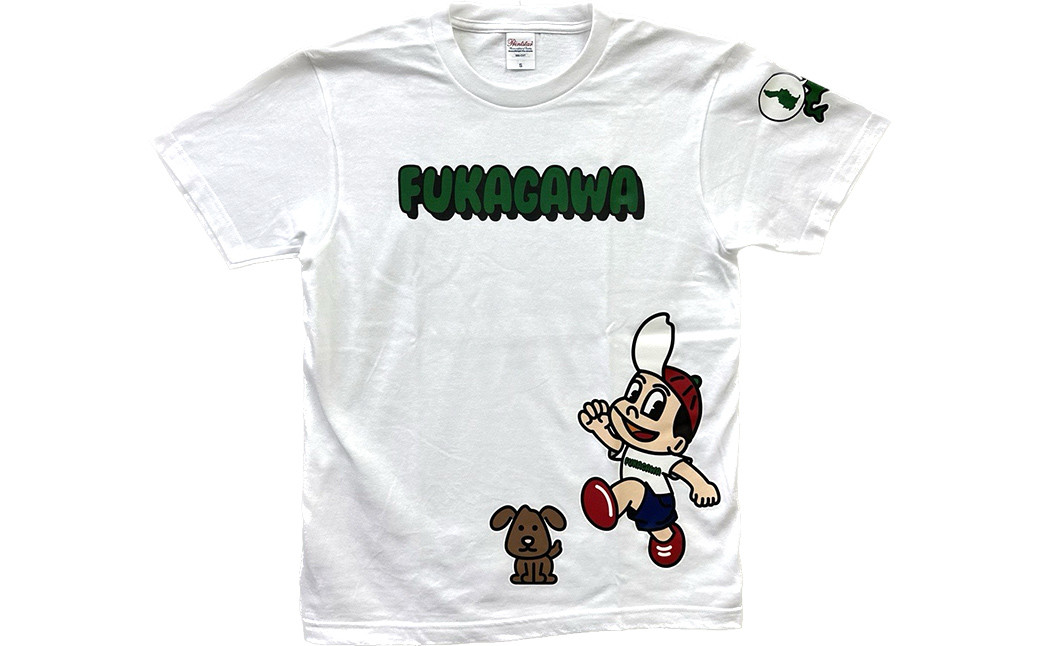 FUKAGAWAオリジナルTシャツ ホワイト（大人用）・トートバック・オリジナルピンバッチセット