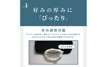 No.574-01 ブラック スリム ウエストクッション erinoa