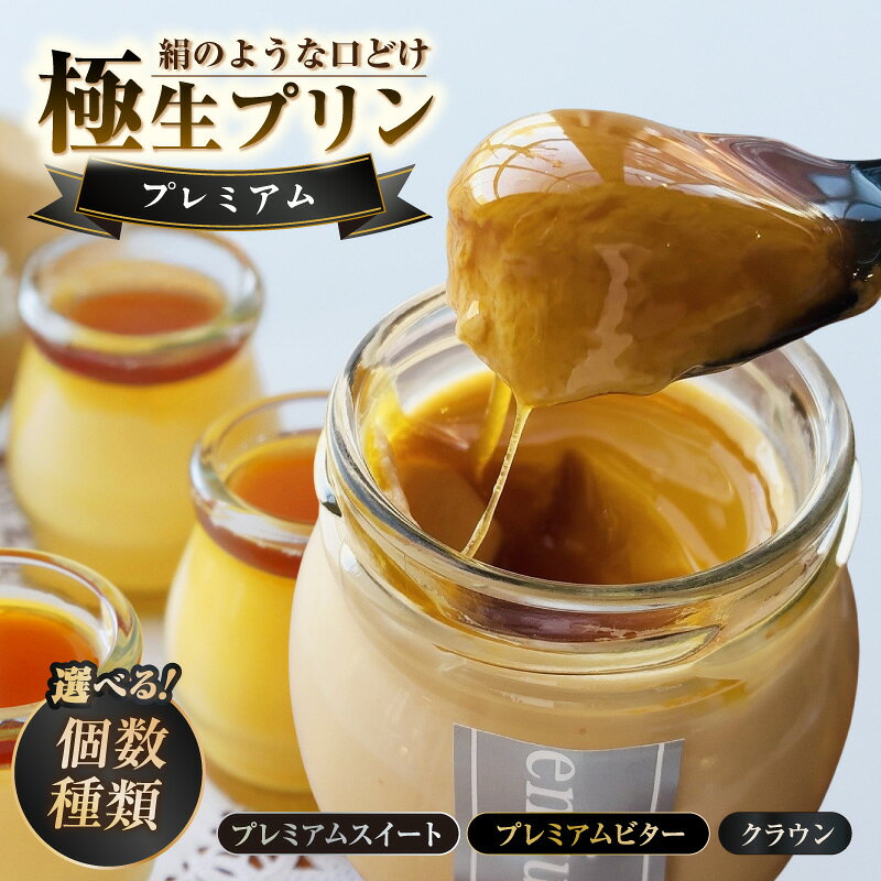 【ふるさと納税】極生プリン プレミアム 2種 または 3種【選べる味の種類・個数】絹のようななめらかなプリン スイーツ 瓶入りプリン 詰め合わせ セット 人気 おすすめ なめらか 洋菓子 極生 生プリン 和三盆糖 専門店のプリン デザート ギフト 愛知県 知立市 送料無料