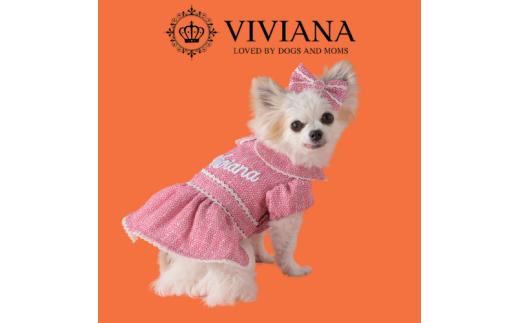 ドッグウェア「VIVIANA」パフスリーブワンピース（Pink）
