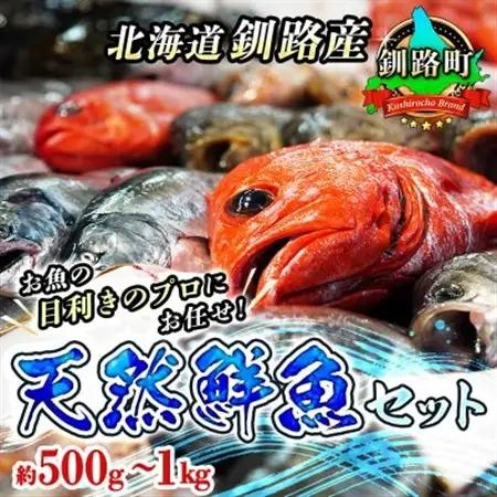 お魚の目利きのプロにお任せ!北海道産 天然鮮魚 約500g～1kg_産地直送 冷蔵 冷蔵便 刺身 セット 鮮魚セット 鮮魚ボックス 魚介類 海鮮 絶品 人気 ヒロセ 北海道 釧路町 釧路超 特産品 _【配送不可地域：離島・沖縄県・信越、北陸・東海・近畿・中国・四国・九州】【1285921】