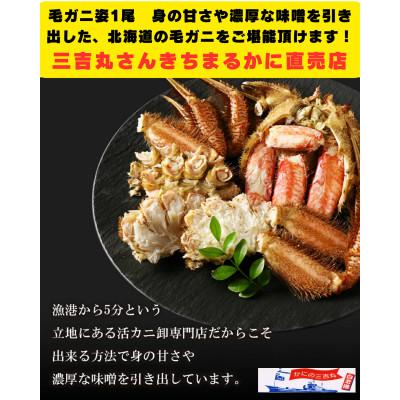 ふるさと納税 白老町 毛ガニ 冷凍 1尾 360g前後・ホッケ1枚・訳ありイクラ100gセット |  | 01