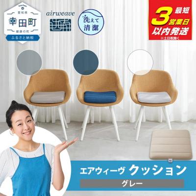 ふるさと納税 幸田町 【3営業日以内に発送】エアウィーヴ クッション　 グレー