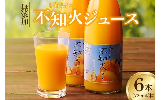 知多市産不知火ジュース　6本 ／ 果汁飲料 柑橘 無添加 愛知県 特産品