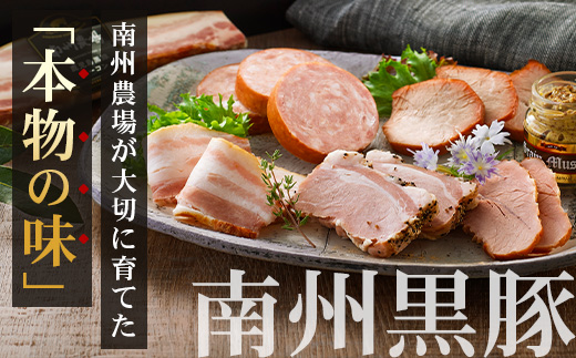鹿児島県産 黒豚ギフト6点セット (合計約910g) NS-7 | 肉 お肉 豚肉 ぶた 豚 ブタ 黒豚 生ハム 焼豚 モモハム ベーコン ロースハム ウィンナー ソーセージ おかず おつまみ 国産 
