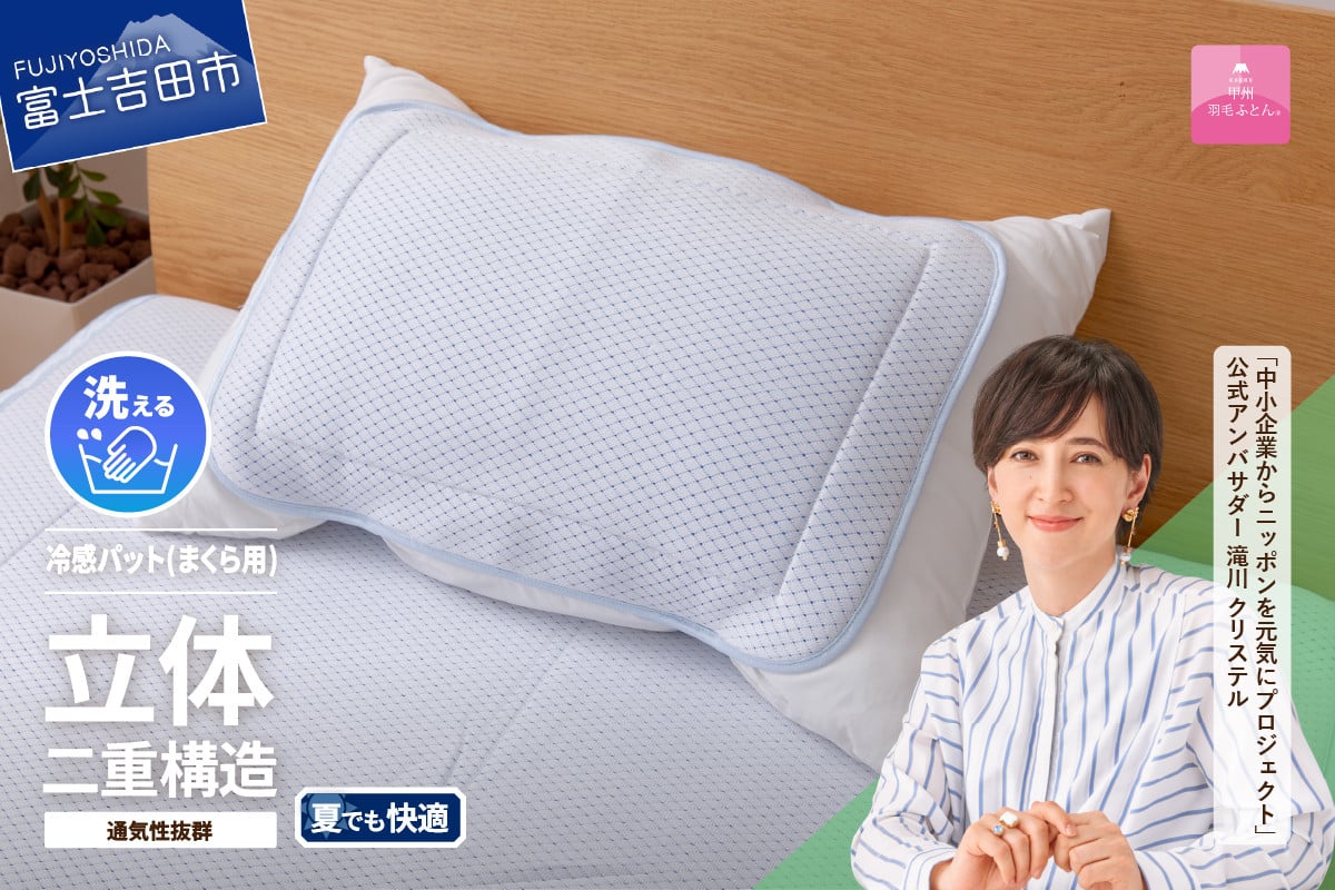 
【日本製】エコアイスプレミアム冷感パット　(まくら用)
