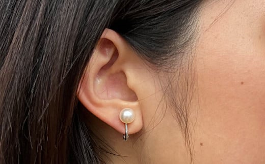 S085-324_天草産 8mm-8.5mm あこや真珠 ホワイトピンク 花珠級 スタッド パールピアス イヤリング 【F：イヤリング SV925（シルバー）※直結】