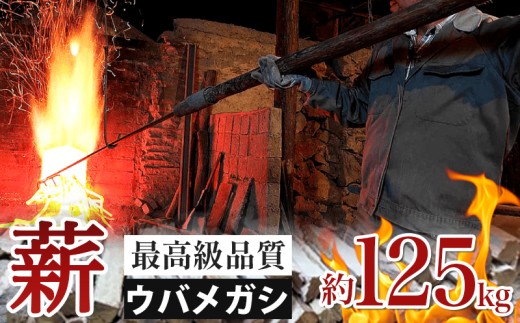 薪 【ウバメガシ】 約 125kg キャンプ マキ 木 木材 燃料 薪ストーブ ボイラー 風呂 風呂釜 アウトドア BBQ 焚き火 焚火 薪ストーブ 暖炉 三重県 伊勢 志摩 南伊勢町 マルモ製炭所