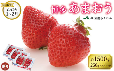 ＜2027年1月～2月発送＞博多あまおう 約250g×6