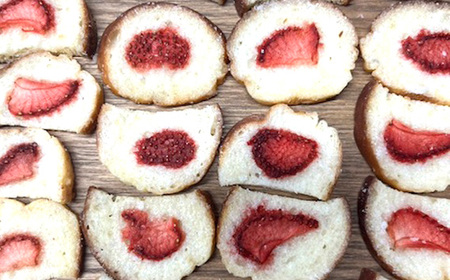 No.264 【食パン専門店・カフェBREAD＆】売り切れ必至のいちごラスク 