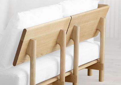 【開梱設置】高野木工 MOLEN モーレン ソファ 1人掛け ホワイトオーク 生地：CHART11 ベージュ【10年保証】