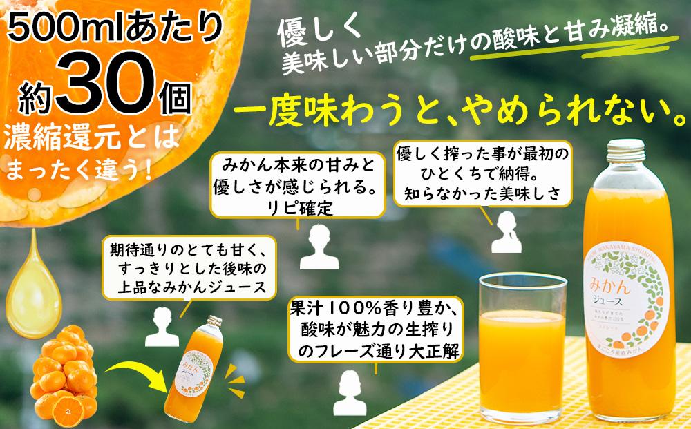 和歌山県 海南市産 下津蔵出しみかん ジュース 500ml×3本 果汁100% ストレート果汁 農園直送 まごころ産直みかん 【北海道・沖縄県・一部離島 配送不可】 贈答 手土産