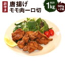 【ふるさと納税】「レンジで簡単」 唐揚げ （骨なし・モモ肉一口切りからあげ） 調理済み 合計1kg 500g 約3～4人分 ×2袋 セット ソウルフード 惣菜 おかず お弁当 簡単調理 もも肉 鶏肉 肉 お肉 国産 九州 冷蔵 送料無料