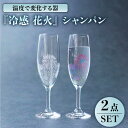 【ふるさと納税】温度で変化する 器 シャンパン ペアセット 『冷感 花火』【丸モ高木陶器】≪多治見市≫ 食器 [TBA130]