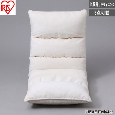 ふるさと納税 大河原町 フロアチェア 低反発 ZCR-2 アイボリー  1人掛け  アイリスオーヤマ[53753194]