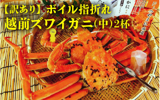 【先行予約】名人が茹でる とれたて指折れ越前がに(中) 2杯【3月発送分】 [J-4304_03]