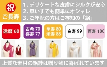 シルクストール 絽紗 はじめての絽 ( イエロー ) | ストール