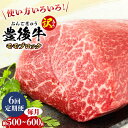 【ふるさと納税】【全6回定期便】【訳あり】おおいた豊後牛 モモ ブロック 約500g〜600g 日田市 / 株式会社MEAT PLUS　牛 うし 黒毛和牛 和牛 豊後牛[AREI117]