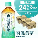 【ふるさと納税】【3カ月定期便】爽健美茶 600mlPET×24本(合計3ケース)【コカコーラ カフェインゼロ 定期便 香ばしい おいしい 国産 お茶 ハトムギ 玄米 月見草 大麦 ドクダミ 飲料 ペットボトル】B6-R090374