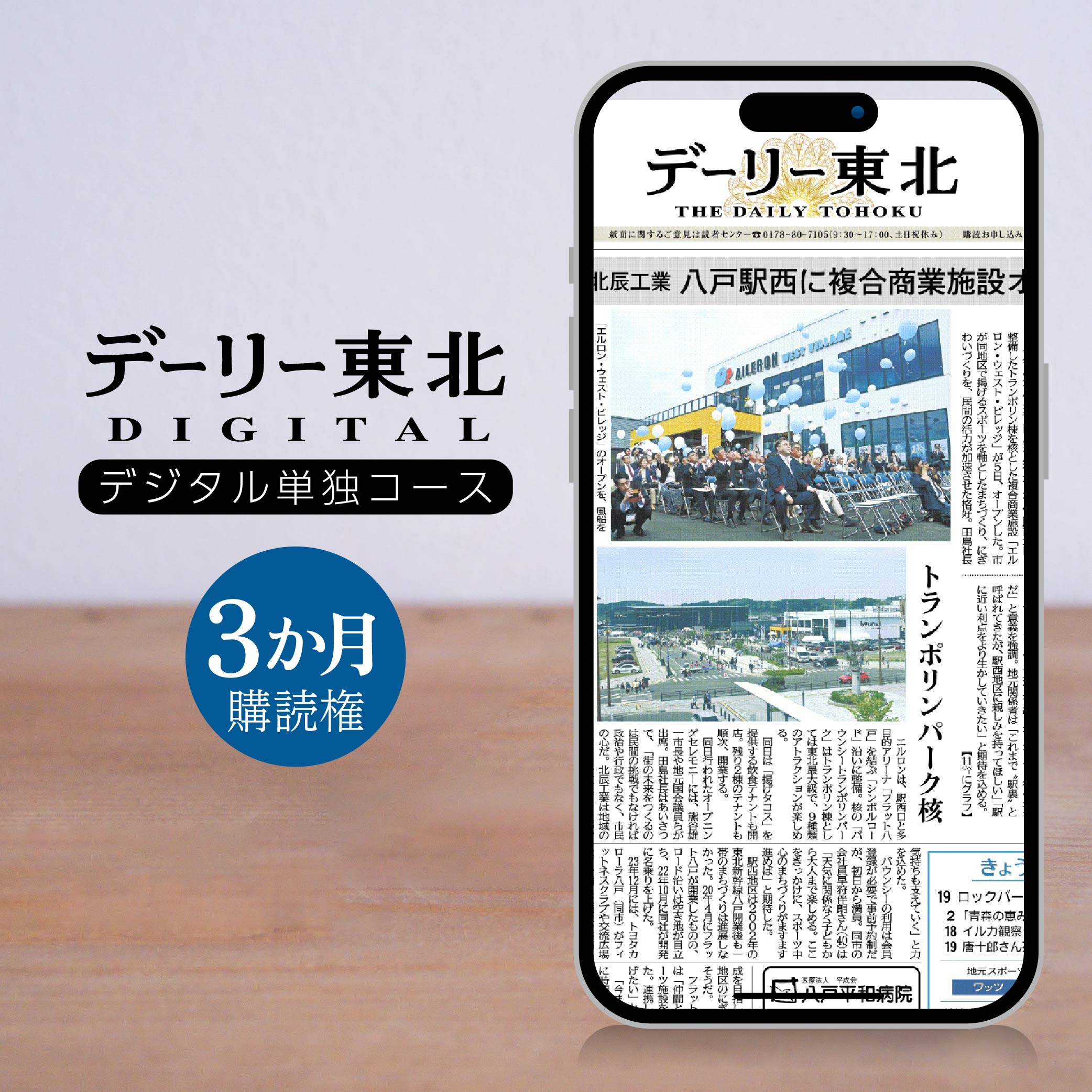 【ふるさと納税】デーリー東北デジタル単独コース3か月購読権 登録初月＋翌月から3か月 デーリー東北新聞社 八戸市 青森県南 岩手県北 地方紙 地方紙のデジタル版 電子新聞 カラー表示 生活情報誌「chou chou」 ブラウザ版 アプリ版 送料無料