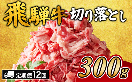 【12ヵ月定期便】飛騨牛切り落とし 300g   ｜国産 和牛 牛肉