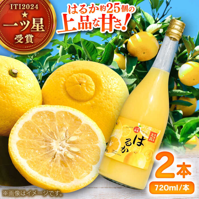 【ふるさと納税】そのまんま はるかジュース 720ml×2本 / みかんジュース 農家直送 ストレートジュース / 佐賀県 / 山本農園 [41ATBT015]