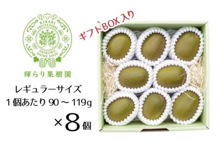 【先行予約】 輝らり果樹園 レインボーレッドⓇキウイ （レギュラーサイズ 8個入） ｜ 2025年11月下旬～12月中旬頃発送 ｜ 愛媛産 高糖度 赤い果肉 国産 高級キウイ