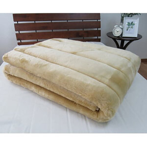 敷きパッド シングル 100×205 ベージュ 贅沢 リッチ ファー ボリューム 敷パッド ベッド パッド マット ベッドパッド シーツ 日本製 寝具 大阪府 岸和田市