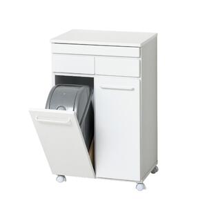 スライド棚付きダストボックス2D ホワイト