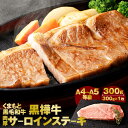 【ふるさと納税】くまもと黒毛和牛 黒樺牛 A4～A5等級 肉厚サーロインステーキ 300g×1枚 サーロイン 和牛 お肉 牛肉 黒毛和牛 ステーキ 国産 九州産 熊本県産 冷凍 送料無料