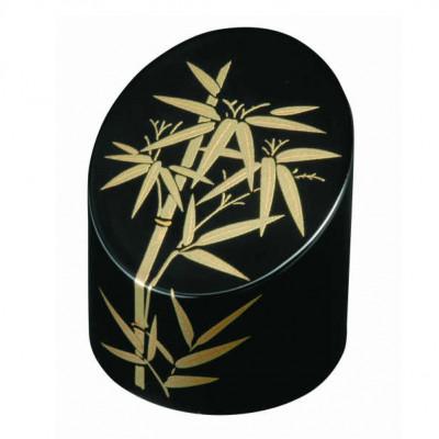 ふるさと納税 海南市 紀州漆器 漆芸 蒔絵 文鎮 竹型 黒 金竹