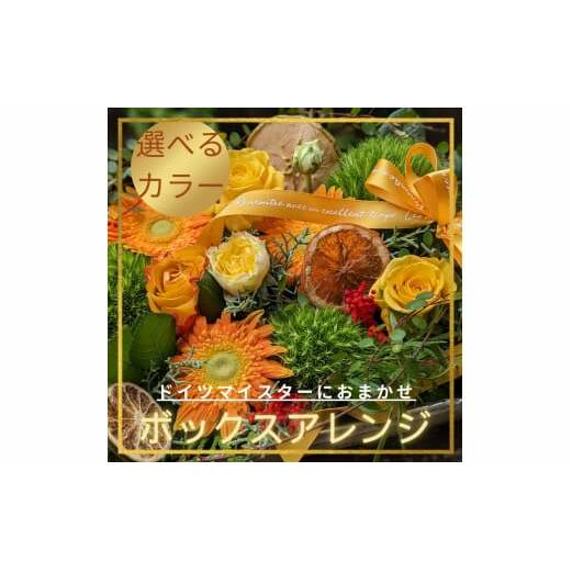 BOXアレンジ【ボックスアレンジ サプライズ 箱アレンジ フラワーアレンジ 花 お花 贈り物 誕生日 送別 母の日 ホワイトデー プロポーズ】（DR-23）