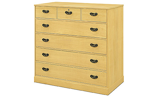 桐たんす 鍵付き5段：C197-005