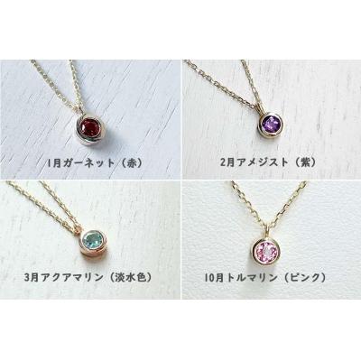 ふるさと納税 大府市 【プレゼント包装付き】誕生石ペンダント(K10)チェーン40cm |  | 01