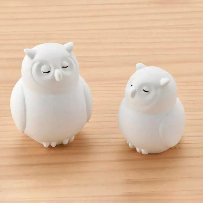 【波佐見焼】 置物 ・ふくろう大小（無釉・つや無し） インテリア 陶器 雑貨 【アトリエやま】 [RE10]  波佐見焼